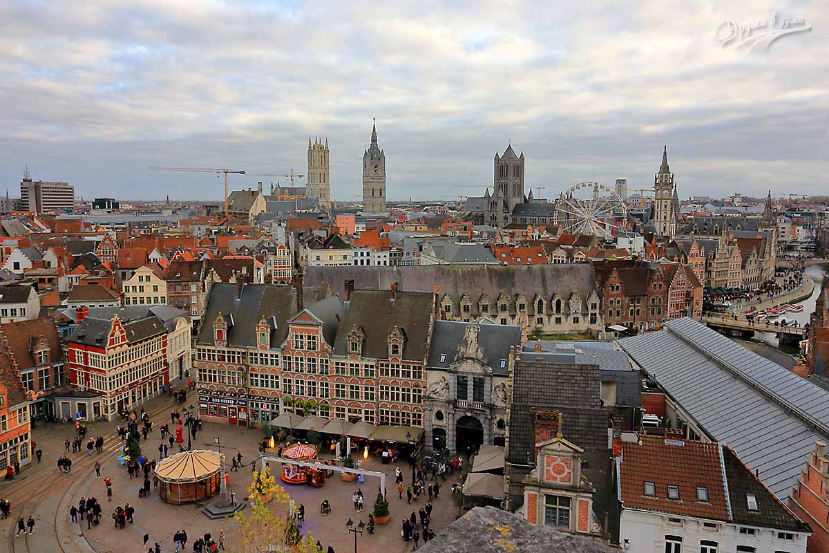 View from the castle towards Fish Square